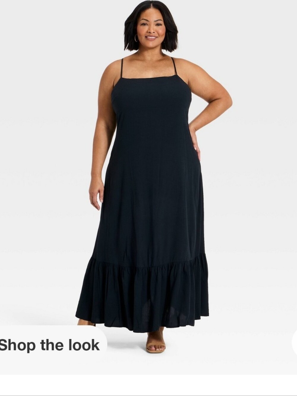 Black Spaghetti-Strap Maxi Dress